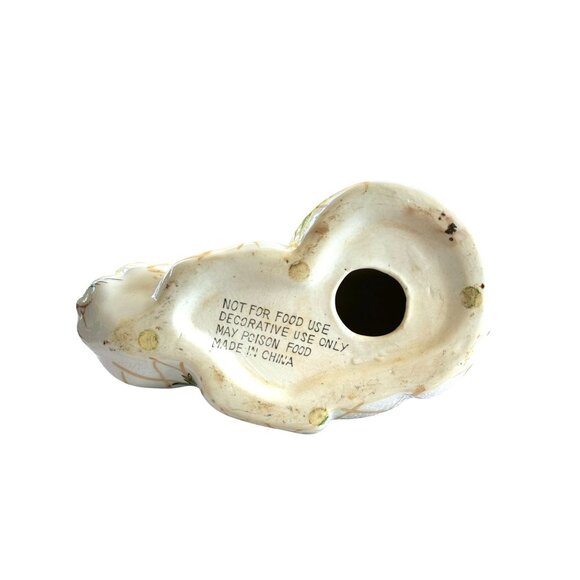 Decorative Hand-Painted Ceramic Cat Figurine With Floral Design - Picture 4 of 7